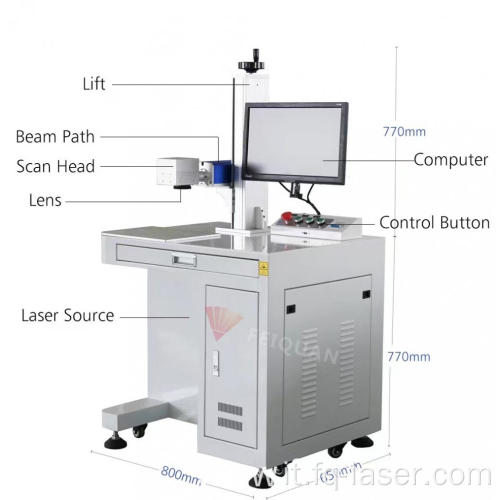 CO2 Portable Laser Marking Machine per non metal